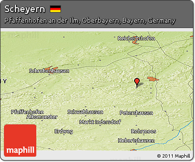 Physical Panoramic Map of Scheyern
