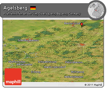 Satellite Panoramic Map of Agelsberg