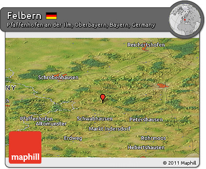 Satellite Panoramic Map of Felbern