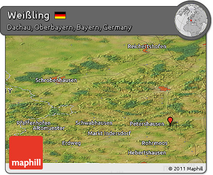 Satellite Panoramic Map of Weißling