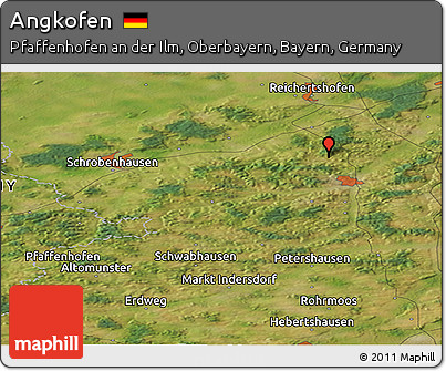 Satellite Panoramic Map of Angkofen