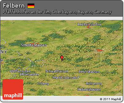 Satellite Panoramic Map of Felbern