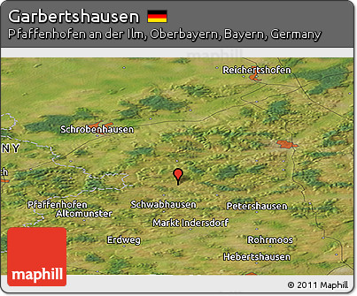 Satellite Panoramic Map of Garbertshausen