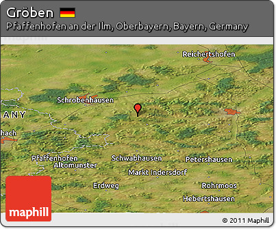 Satellite Panoramic Map of Gröben