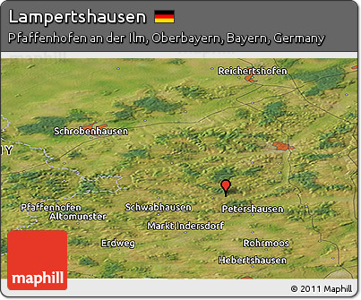Satellite Panoramic Map of Lampertshausen