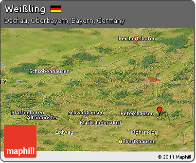 Satellite Panoramic Map of Weißling