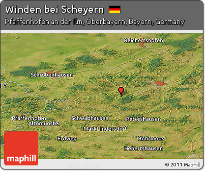 Satellite Panoramic Map of Winden Bei Scheyern