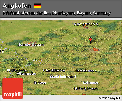 Satellite Panoramic Map of Angkofen