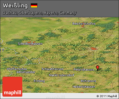 Satellite Panoramic Map of Weißling