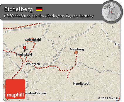 Shaded Relief 3D Map of Eichelberg