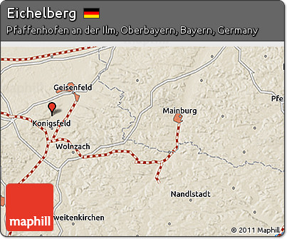 Shaded Relief 3D Map of Eichelberg