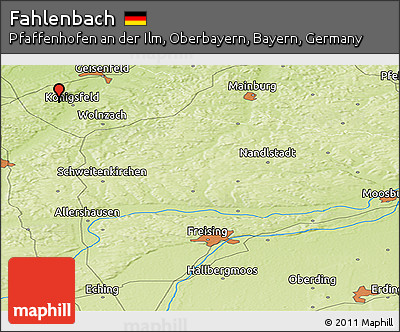 Physical Panoramic Map of Fahlenbach