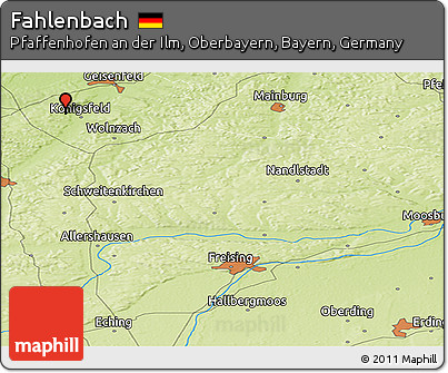 Physical Panoramic Map of Fahlenbach