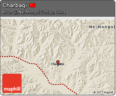 Shaded Relief 3D Map of Charbaqi