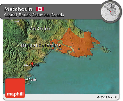 Satellite 3D Map of Metchosin