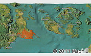 Satellite 3D Map of the area around 48° 30' 27" N, 123° 10' 30" W