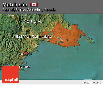 Satellite 3D Map of Metchosin