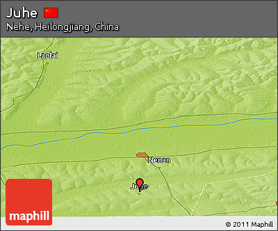 Physical Panoramic Map of Juhe