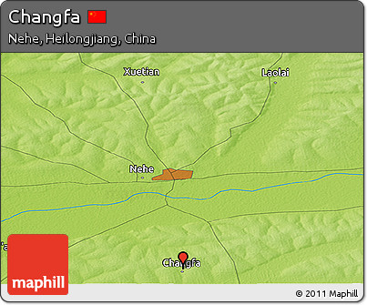 Physical Panoramic Map of Changfa