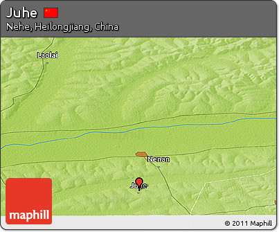 Physical Panoramic Map of Juhe
