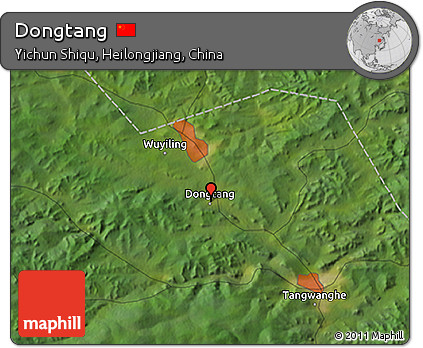 Satellite 3D Map of Dongtang