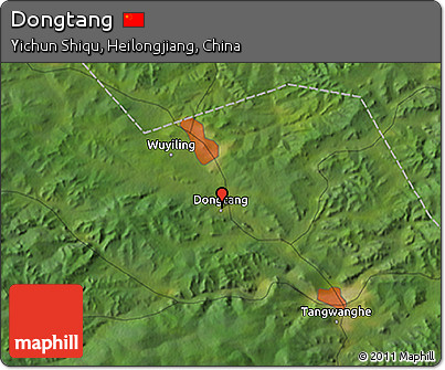 Satellite 3D Map of Dongtang