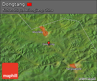 Satellite 3D Map of Dongtang