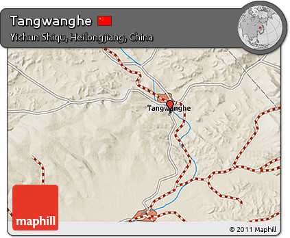 Shaded Relief 3D Map of Tangwanghe