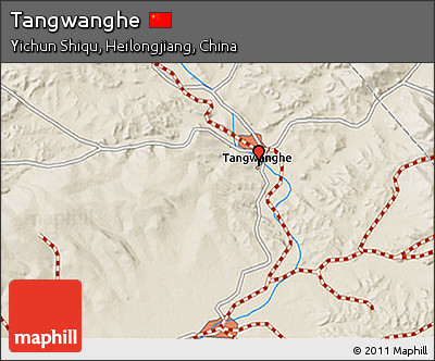 Shaded Relief 3D Map of Tangwanghe