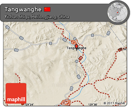 Shaded Relief Map of Tangwanghe