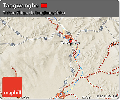 Shaded Relief Map of Tangwanghe