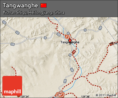 Shaded Relief Map of Tangwanghe