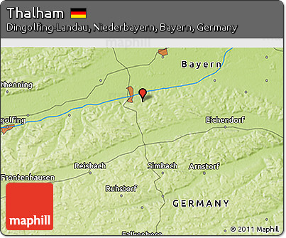 Physical 3D Map of Thalham