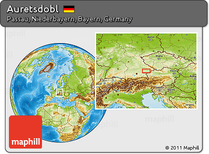 Physical Location Map of Auretsdobl