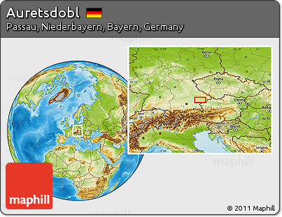 Physical Location Map of Auretsdobl