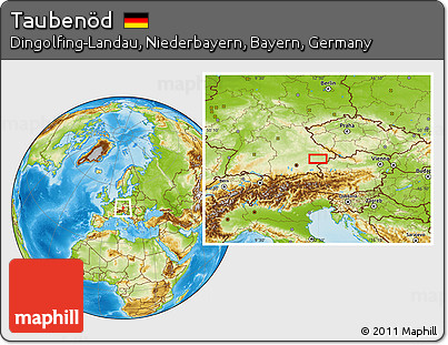 Physical Location Map of Taubenöd