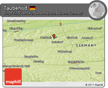Physical Panoramic Map of Taubenöd