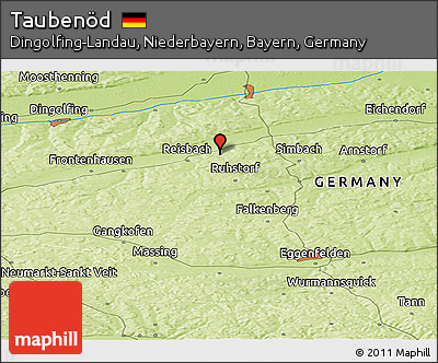 Physical Panoramic Map of Taubenöd