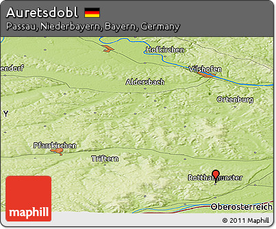 Physical Panoramic Map of Auretsdobl