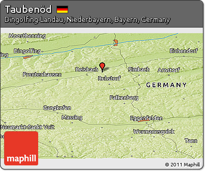 Physical Panoramic Map of Taubenöd