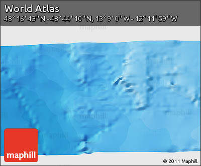 Political 3D Map of the Area around 48° 30' 27" N, 12° 40' 30" W