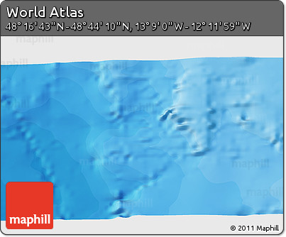 Political 3D Map of the Area around 48° 30' 27" N, 12° 40' 30" W