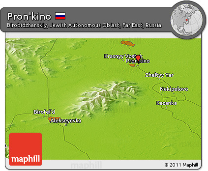 Physical Panoramic Map of Pron'kino