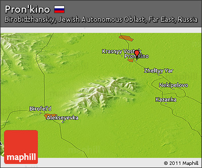Physical Panoramic Map of Pron'kino