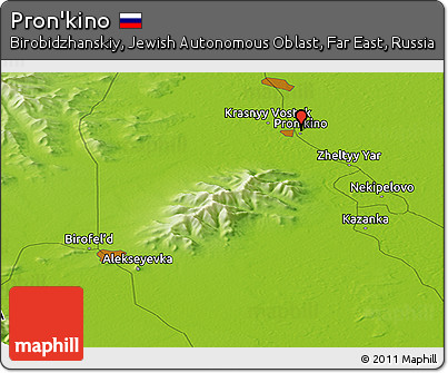 Physical Panoramic Map of Pron'kino