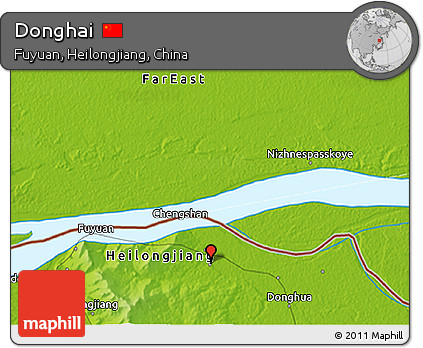 Physical 3D Map of Donghai