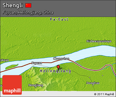 Physical 3D Map of Shengli