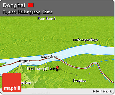 Physical 3D Map of Donghai