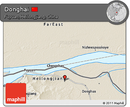 Shaded Relief 3D Map of Donghai