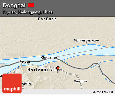 Shaded Relief 3D Map of Donghai
